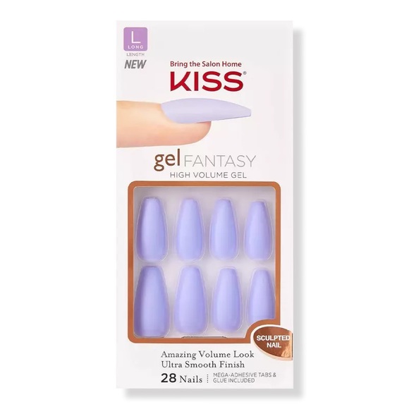 NWT Light Purple Matte Long Press On Nails - Picture 1 of 11